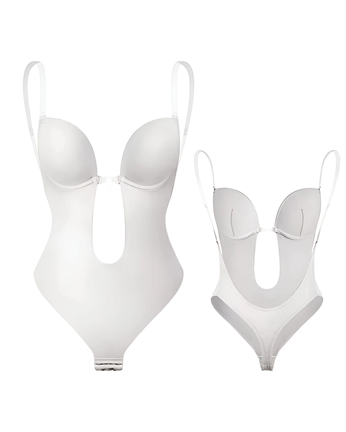 Eleganter Thong-Bodysuit mit Front Deep-Cut und Beauty Back