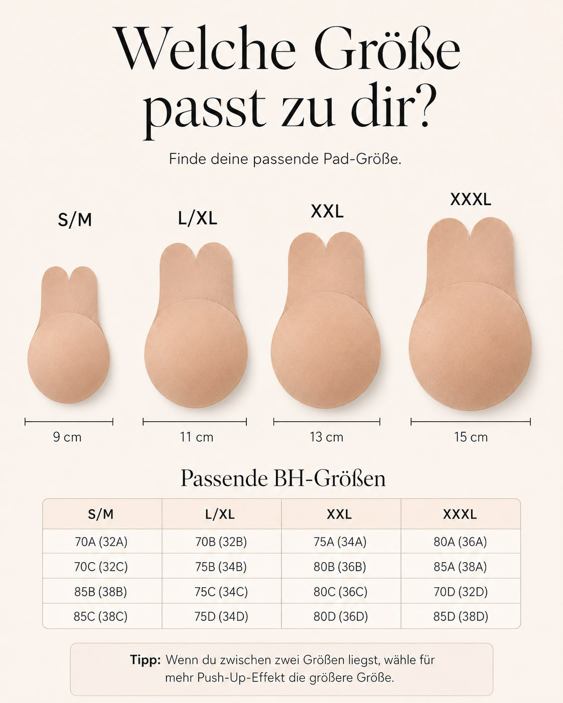 Push-up Klebe Pads | Unsichtbarer Lift für rückenfreie Outfits
