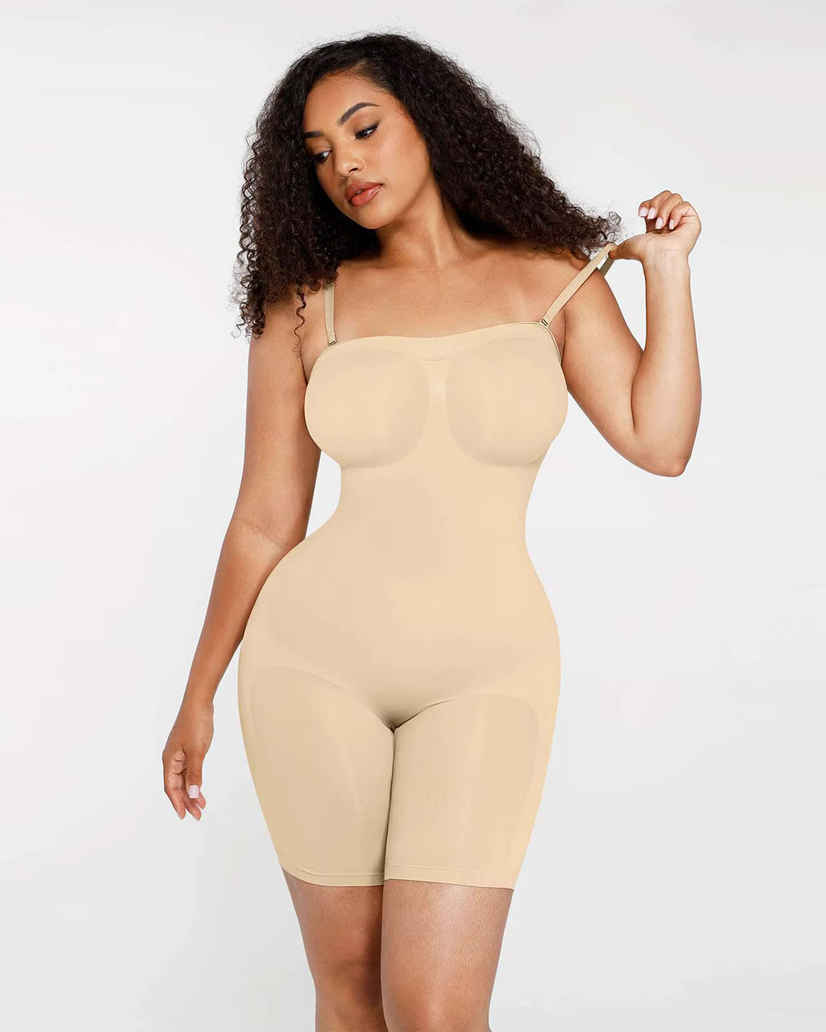Nahtloser Shapewear Jumpsuit mit abnehmbaren Trägern & Bruststütze