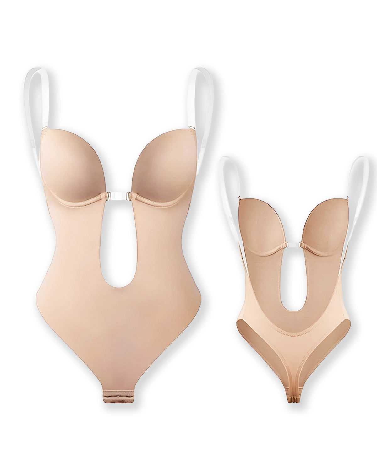 Eleganter Thong-Bodysuit mit Front Deep-Cut und Beauty Back