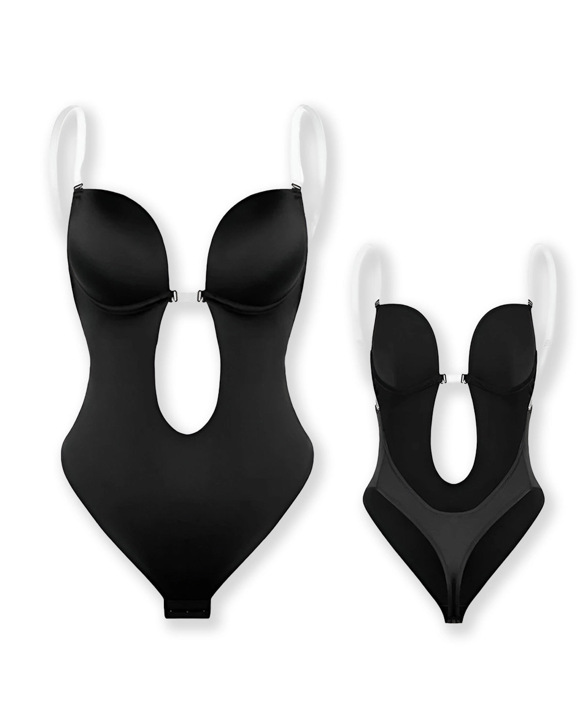 Eleganter Thong-Bodysuit mit Front Deep-Cut und Beauty Back