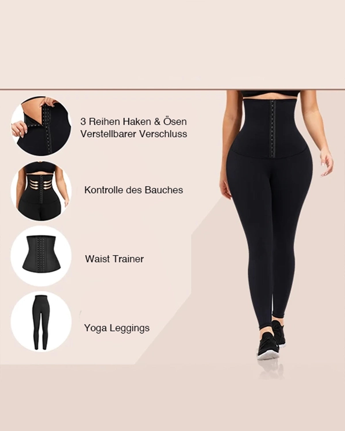 8-in-1 Waist Trainer Leggings | Formende Shapewear & Sportleggins