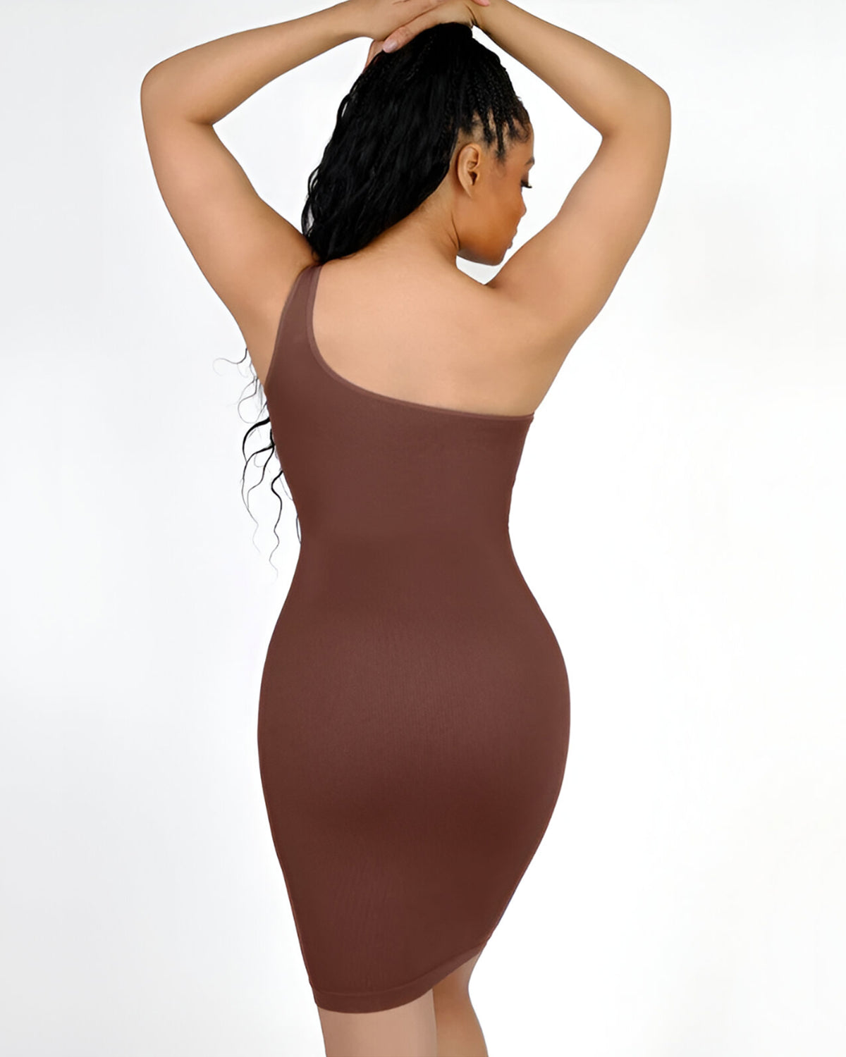 One-Shoulder Shaping-Kleid mit integrierten BH-Pads & Taillenkompression