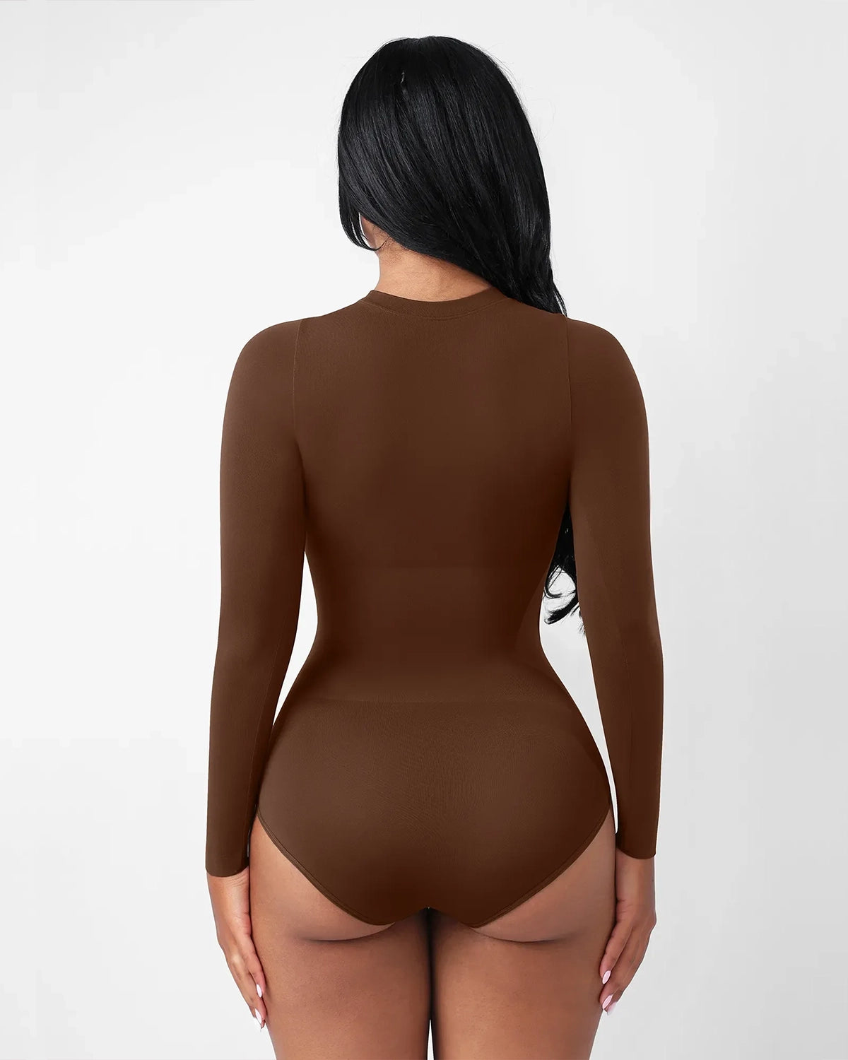 Crew Neck Bodysuit Longsleeve – Seamless & Ultra Soft Shaping Body
