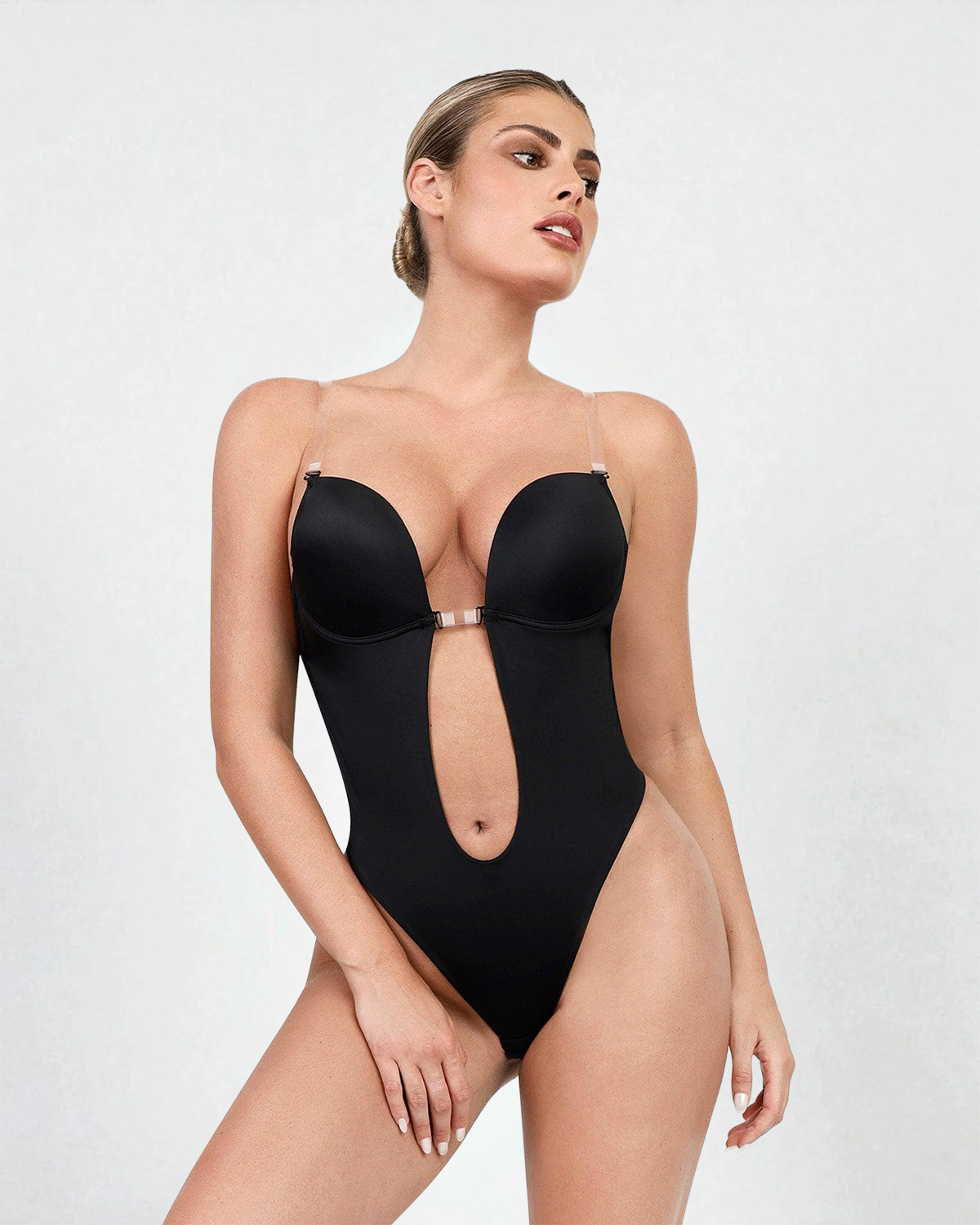 Eleganter Thong-Bodysuit mit Front Deep-Cut und Beauty Back