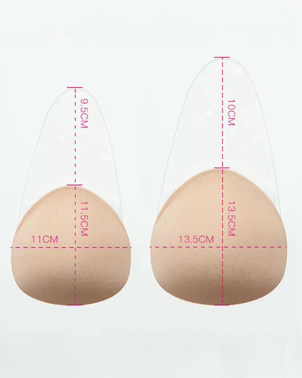 Push-up Klebe Pads - Transparent