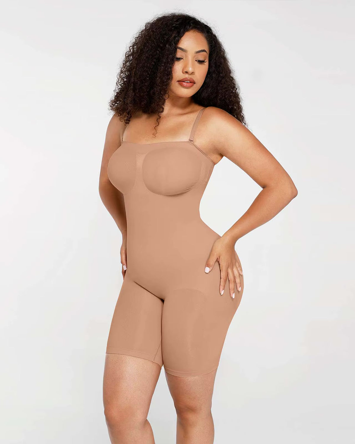 Nahtloser Shapewear Jumpsuit mit abnehmbaren Trägern & Bruststütze