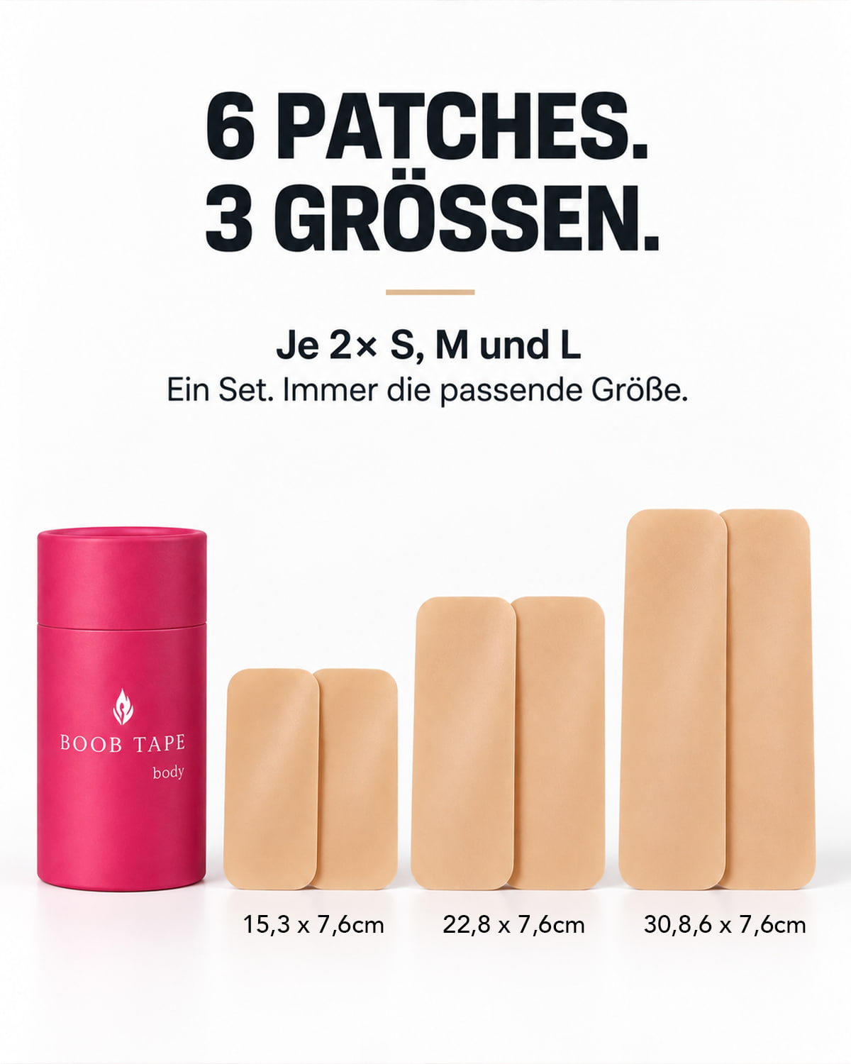 Boob Tape - Invisible Lift Patches – 6er Multi‑Size Set