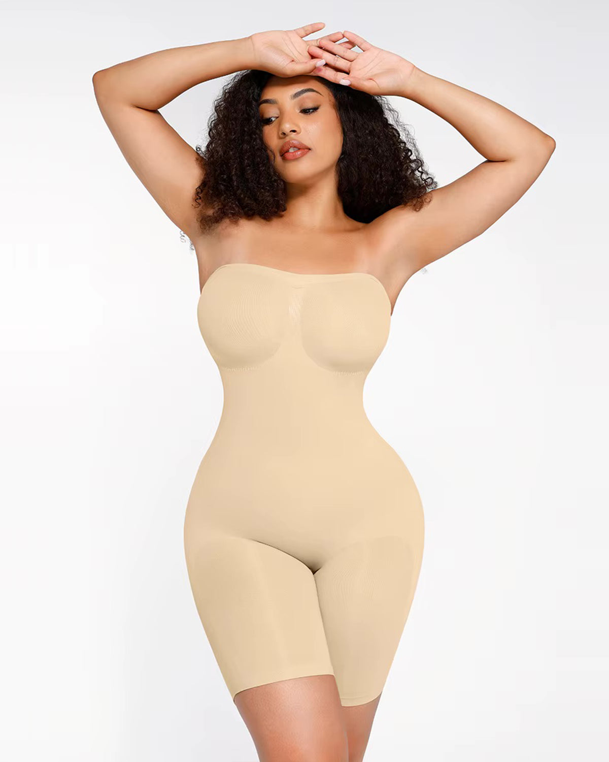 Nahtloser Shapewear Jumpsuit mit abnehmbaren Trägern & Bruststütze