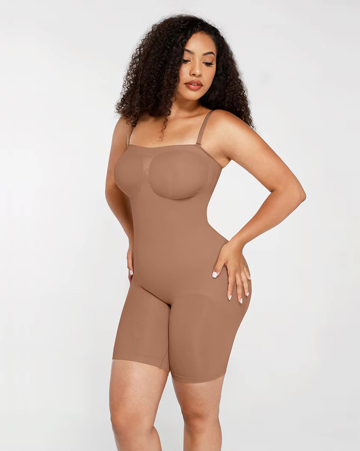 Nahtloser Shapewear Jumpsuit mit abnehmbaren Trägern & Bruststütze
