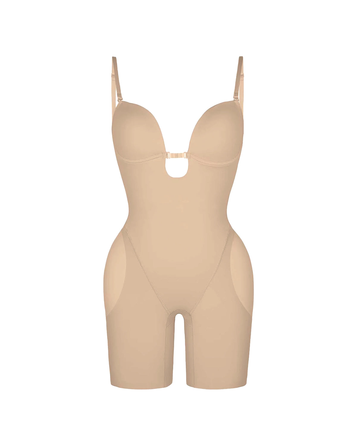 Eleganter Shapewear-Bodysuit mit Front Low-Cut und Beauty Back – mit Shorts