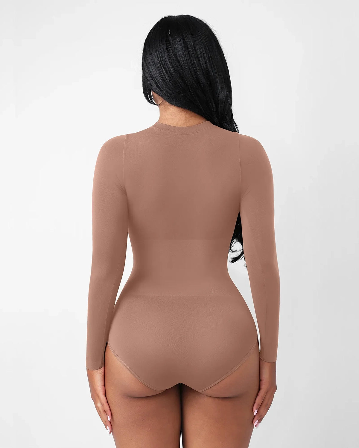 Crew Neck Bodysuit Longsleeve – Seamless & Ultra Soft Shaping Body